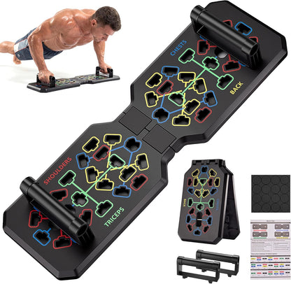 Adjustable Foldable Push-Up Board for Comprehensive Strength Training at Home