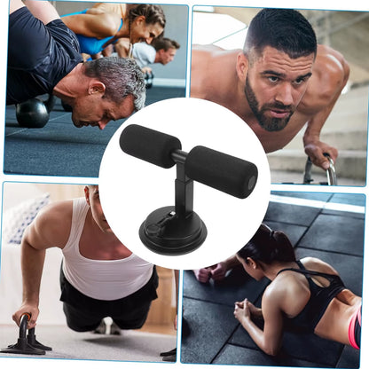 Suction Cup Sit-Up Assistance Device, Portable Abdominal Workout Trainer for Home Use with Non-Slip Base