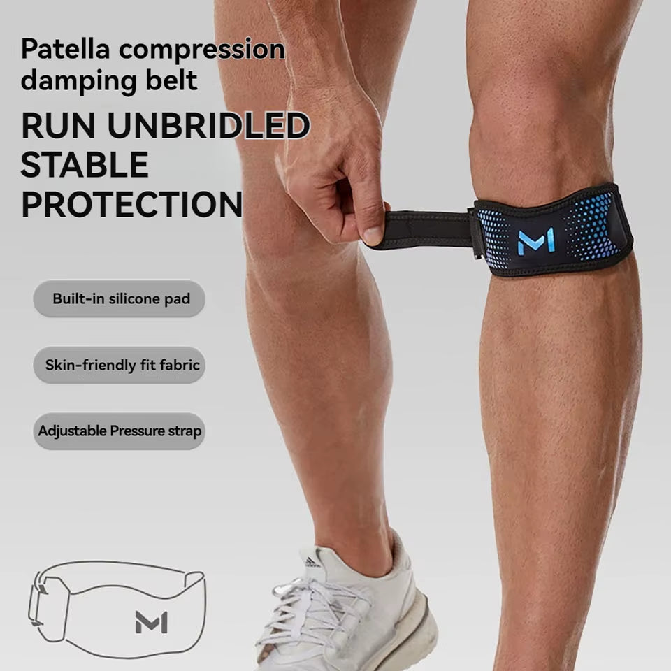 GTUBIKE Adjustable Patella Knee Strap - Support Band for Patellar Tendon Stabilization in Soccer, Basketball, Running, and Jumping