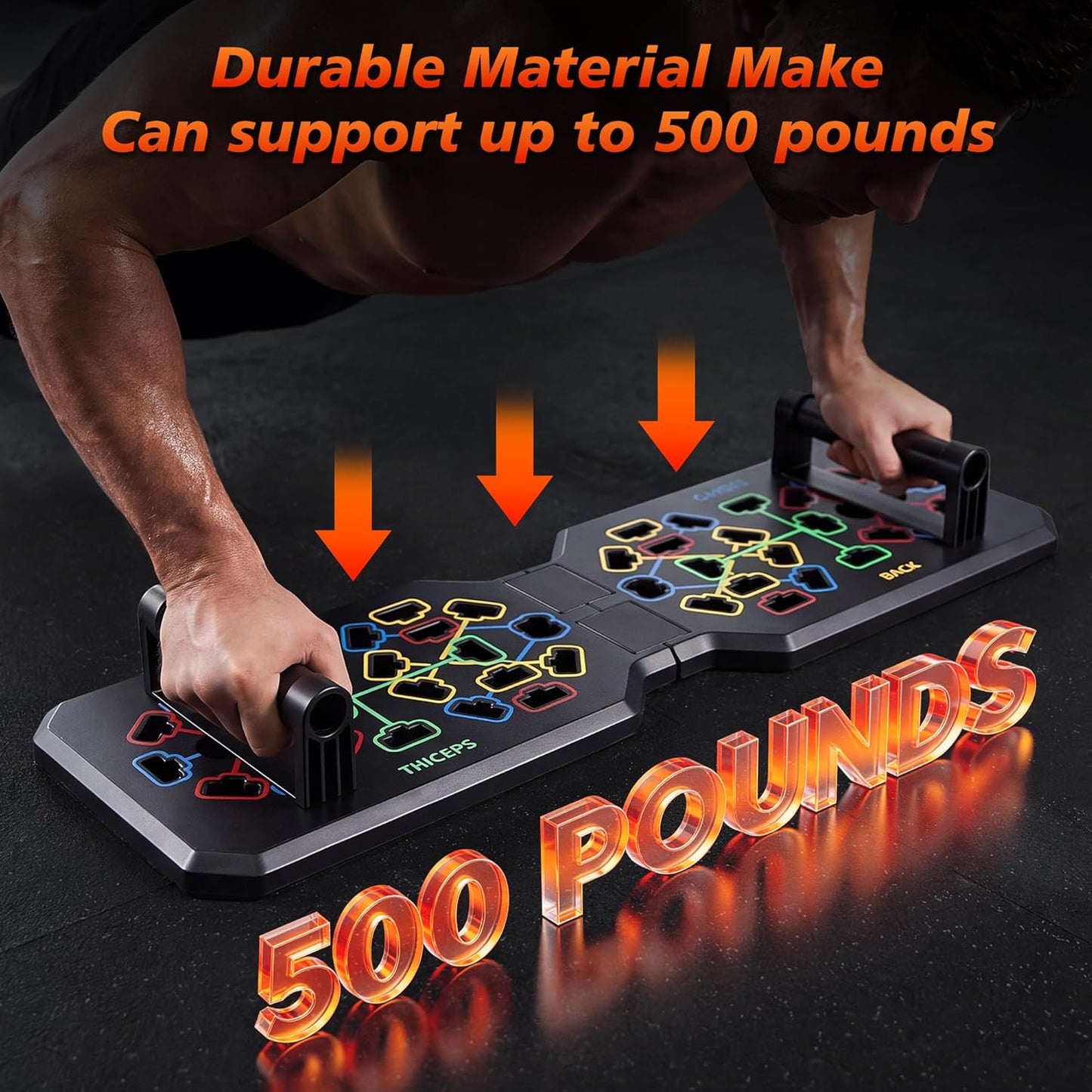 Adjustable Foldable Push-Up Board for Comprehensive Strength Training at Home