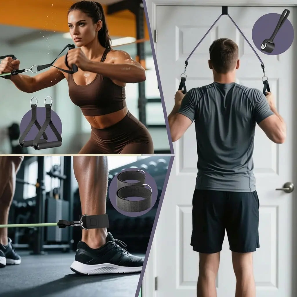 Ultimate Resistance Bands with Handles - Ideal for Men & Women, Perfect for Strength Training and Home Workouts!