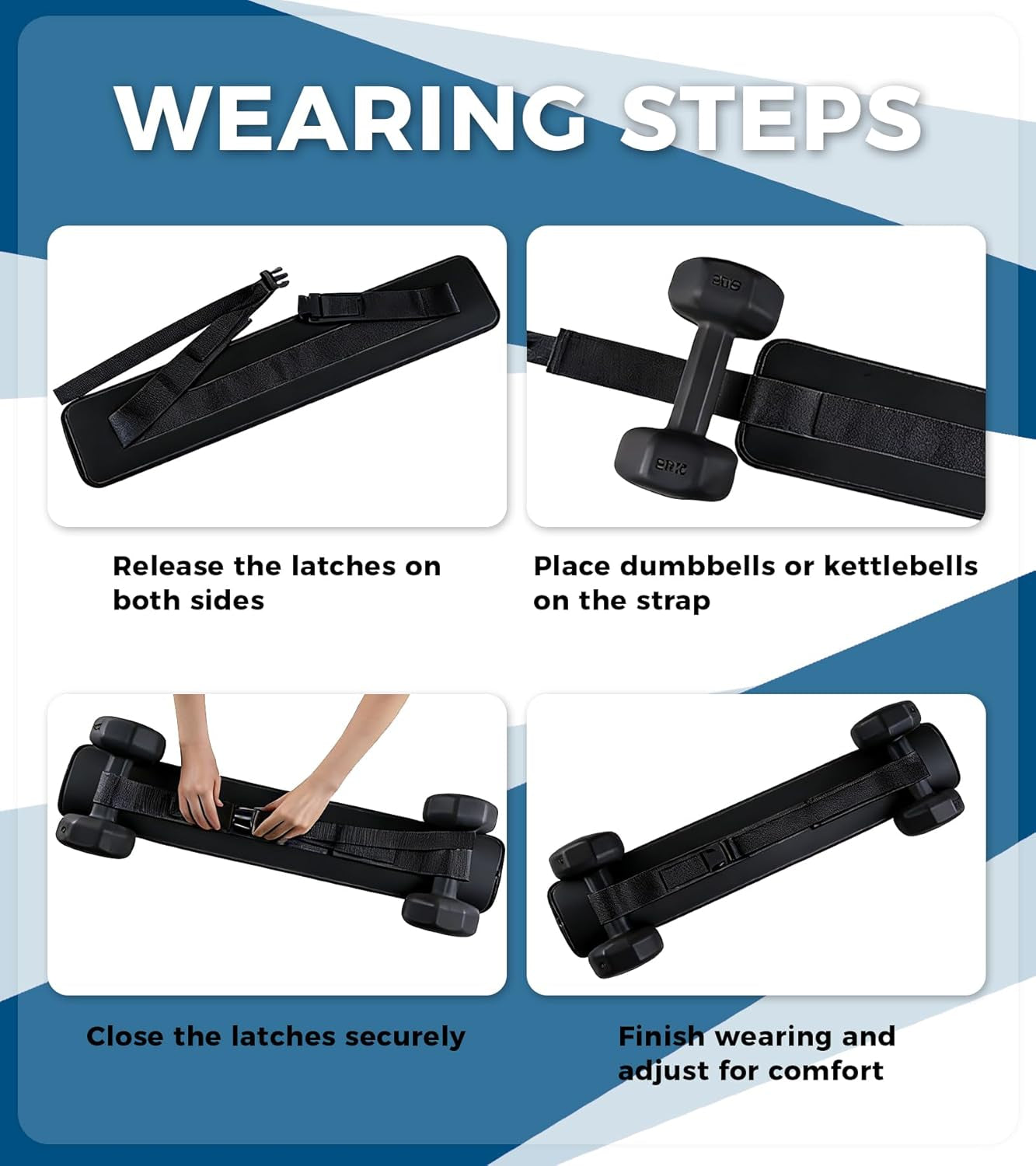 Adjustable Hip Thrust Belt for Dumbbells, Kettlebells, and Plates with Slip-Resistant Padding - Comfortable Glute Bridge Weight Belt for Home and Gym Workouts