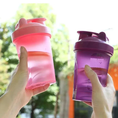 400ml Portable Plastic Shaker Bottle for Sports and Fitness - Ideal for Whey Protein Mixing and Outdoor Use