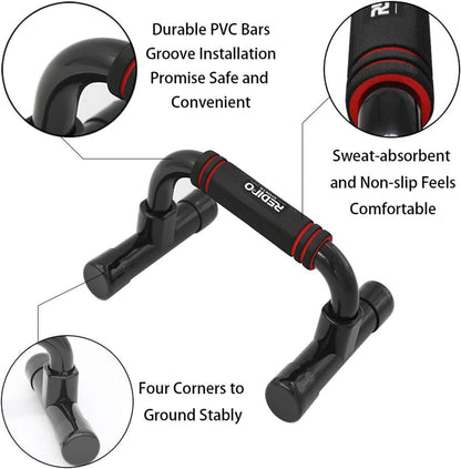 Ergonomic Push-Up Bars for Strength Training - Portable Anti-Slip Workout Stands for Home Fitness and Floor Exercises