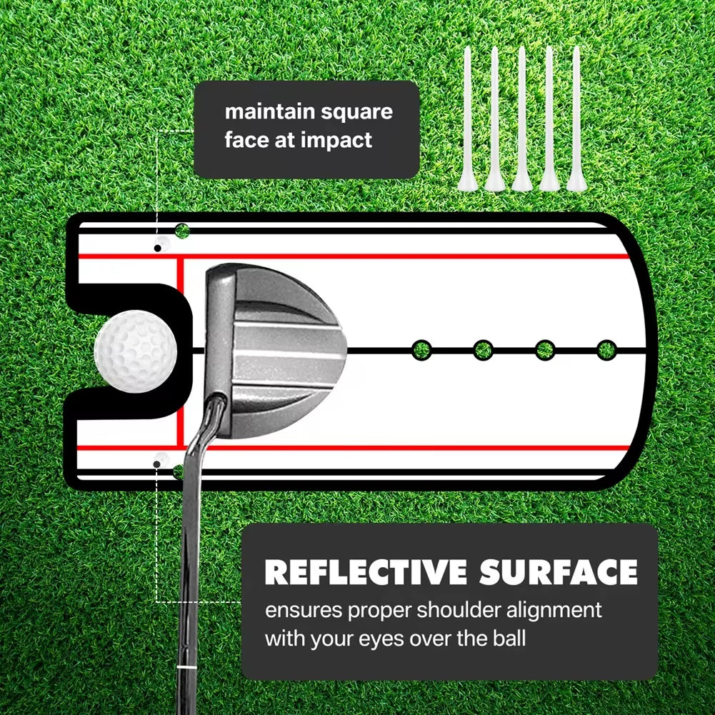 Golf Putting Practice Mirror - Alignment Training Aid for Improved Putting Accuracy