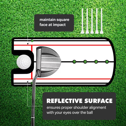 Golf Putting Practice Mirror - Alignment Training Aid for Improved Putting Accuracy