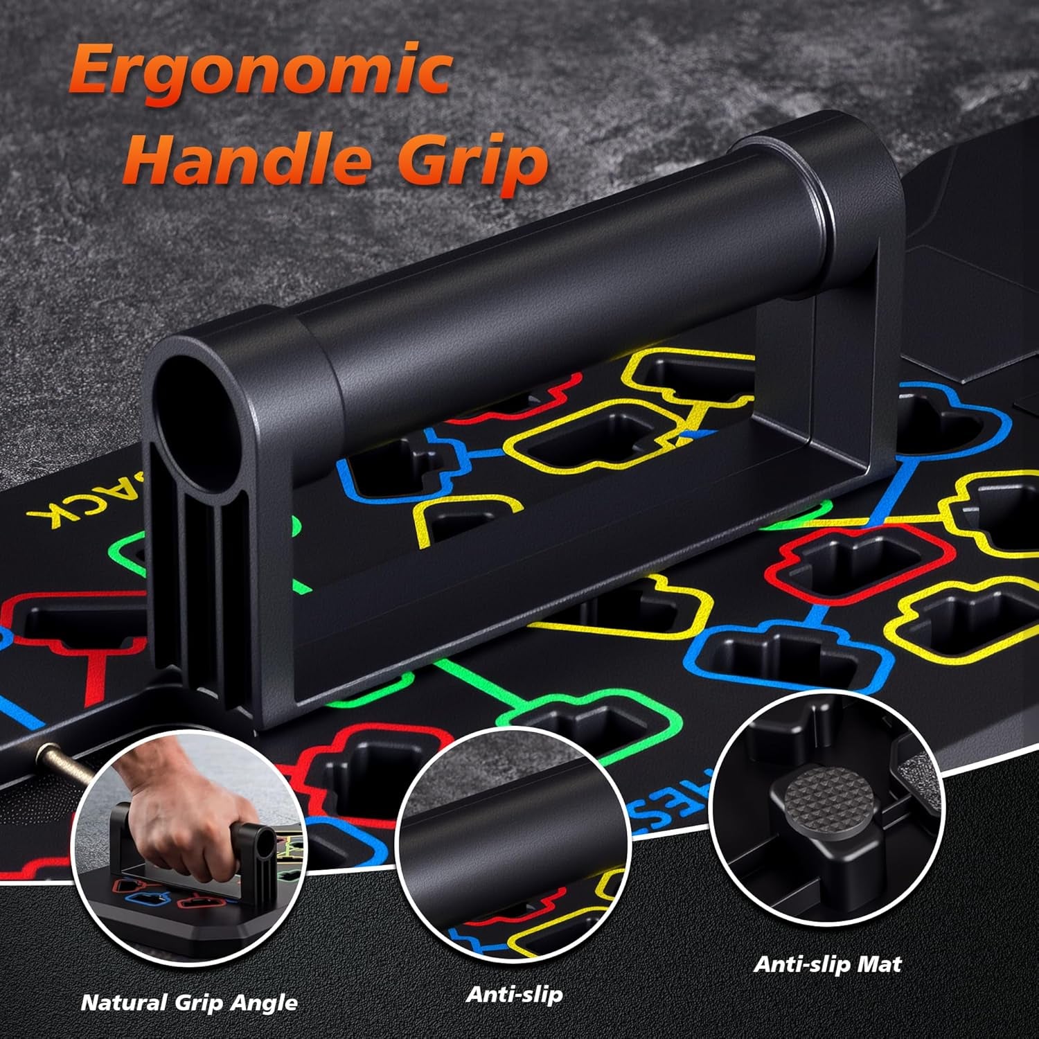 Adjustable Foldable Push-Up Board for Comprehensive Strength Training at Home