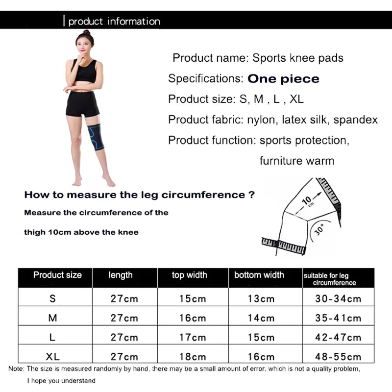 Elastic Compression Knee Brace Sleeve for Sports, Fitness, and Arthritis Prevention