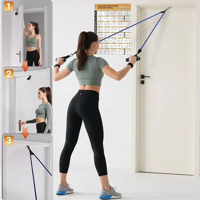 Ultimate Resistance Bands with Handles - Ideal for Men & Women, Perfect for Strength Training and Home Workouts!