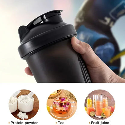 400ml Portable Plastic Shaker Bottle for Sports and Fitness - Ideal for Whey Protein Mixing and Outdoor Use