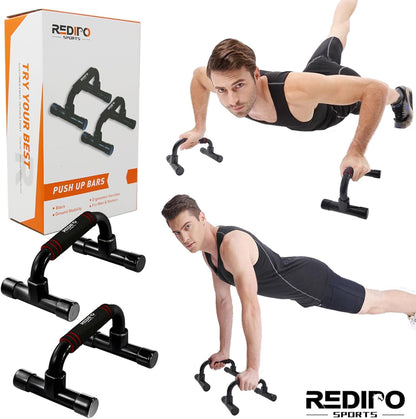 Ergonomic Push-Up Bars for Strength Training - Portable Anti-Slip Workout Stands for Home Fitness and Floor Exercises