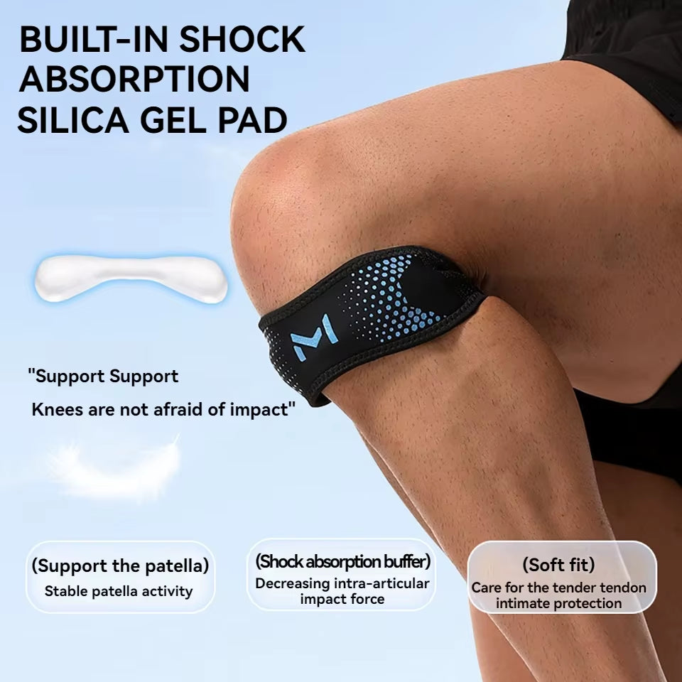 GTUBIKE Adjustable Patella Knee Strap - Support Band for Patellar Tendon Stabilization in Soccer, Basketball, Running, and Jumping