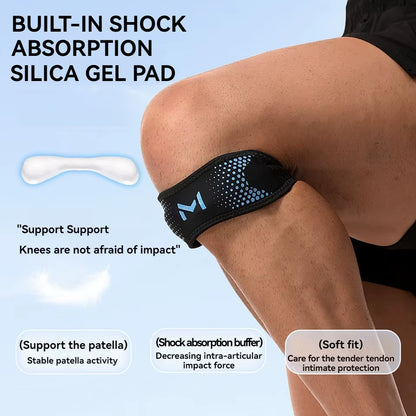 GTUBIKE Adjustable Patella Knee Strap - Support Band for Patellar Tendon Stabilization in Soccer, Basketball, Running, and Jumping