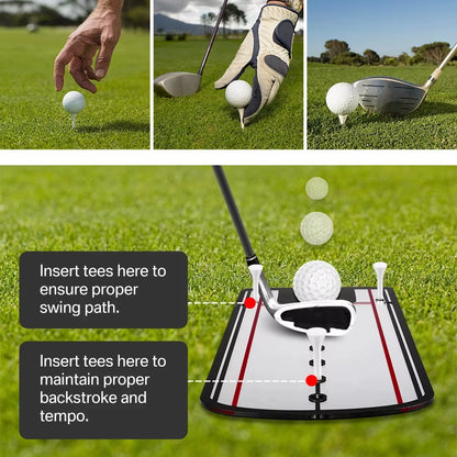 Golf Putting Practice Mirror - Alignment Training Aid for Improved Putting Accuracy