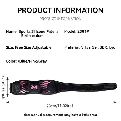 GTUBIKE Adjustable Patella Knee Strap - Support Band for Patellar Tendon Stabilization in Soccer, Basketball, Running, and Jumping